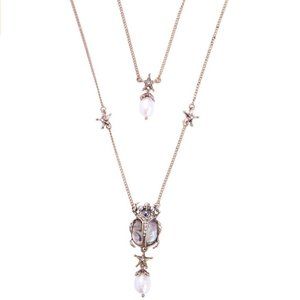 Anthropologie Insect Double Necklace